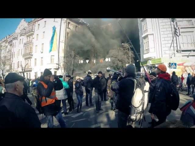 Ukranian Revolution 18.02.2014 Sadovaya Street