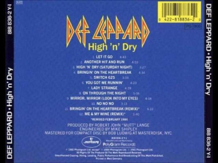 You Got Me Runnin - Def Leppard (High 'N' Dry) 1981