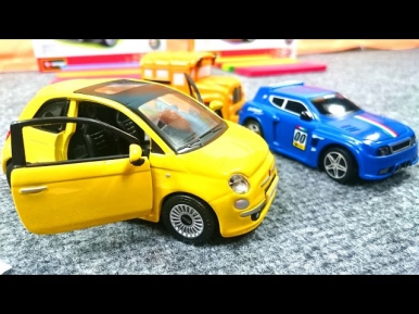 Мультфильмы для детей: Басси и Спиди собирают конструктор машина Fiat 500