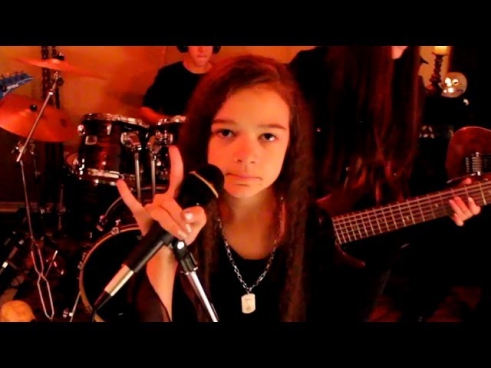 HEAVEN AND HELL - Black Sabbath cover by 11 year old Sara & Motion Device