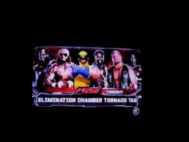 WWE2K14 Elimination Chamber tornado tag Wolverine,Randy Savage,Steve Austin vs niggers