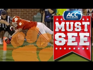 ACC Must See Moment | Clemson's Seckinger's Tip Toe Touchdown Helps Beat Georgia | ACCDigitalNetwork